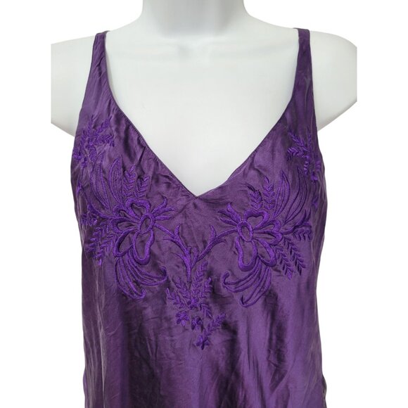 Victoria's Secret Other - Victoria's Secret 100% Silk Gold Label Purple Sexy Nightie S Vintage Slip Dress